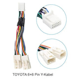 LAUNRC28, Jungtis auto. Toyota 6 + 6Pin - Du skirtingi laidų sujungimai