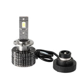 LED pagrindinės šviesos D2S, 6000K, 8400lm, 2vnt - detalus aušintuvo ir jungties vaizdas