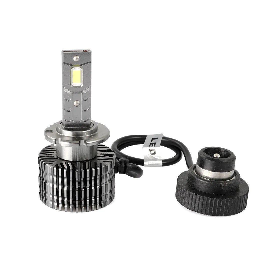 LED pagrindinės šviesos D4S, 6000K, 8400lm, 2vnt - Ventiliuojamas aušintuvas ir jungtis su laidu