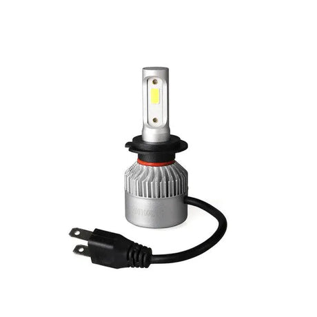 LED pagrindinės šviesos H7, 6500K, COB Epistar, 2vn - Šoninis vaizdas su laidu ir jungtimi