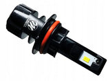 LED pagrindinės šviesos HB5 / 9007, 5700K, SMD Epistar, 2vn - oranžinis žiedas ir LED lustas iš arti