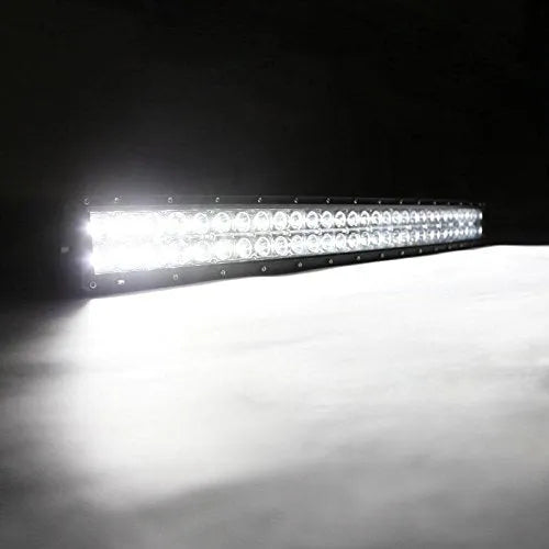 LED žibintas, kvadratinis-pailgas 180W, OSRAM LED - Šoninis vaizdas su įjungtais LED