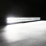 LED žibintas, kvadratinis-pailgas 180W, OSRAM LED - Šoninis vaizdas su įjungtais LED