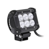 LED žibintas, kvadratinis-pailgas 18W, 6x3W flood - Šeši LED moduliai su reflektoriais