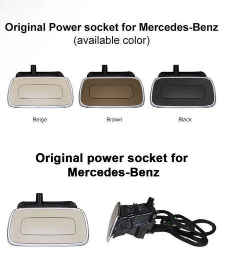 LNMH02BR, Monitoriaus laikiklis, Mercedes benz, rudas - detalus vaizdas su laidais