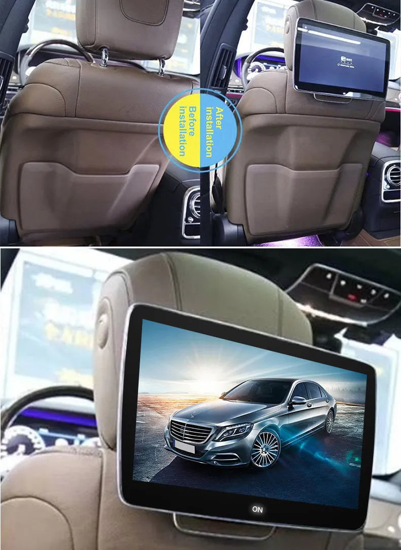 LNMH02SV, Monitoriaus laikiklis, Mercedes benz, kreminis - Monitorius su automobiliu ekrane