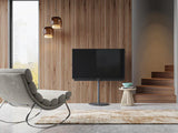 LOEWE bild 3.49 LCD 4K 49" TV, televizorius - Televizorius ant stovo su apvaliu pagrindu