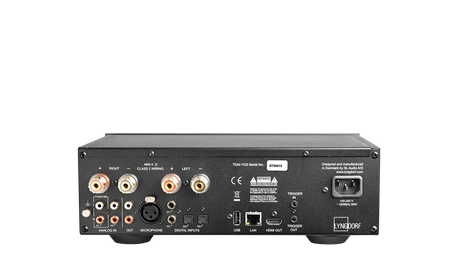 LYNGDORF TDAI-1120, tinklinis stereo stiprintuvas su RoomPerfect