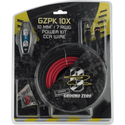 Laidų komplektas garso stiprintuvo pajungimui Ground Zero GZPK 10X