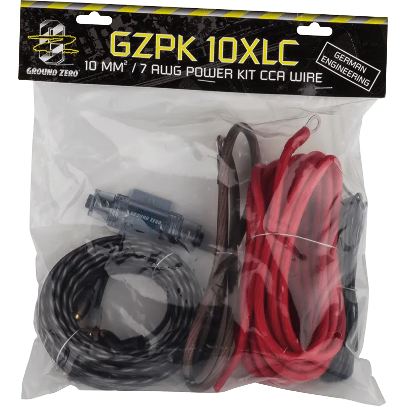 Laidų komplektas garso stiprintuvo pajungimui Ground Zero GZPK 10XLC