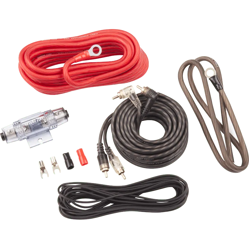 Laidų komplektas garso stiprintuvo pajungimui Ground Zero GZPK 10XLC