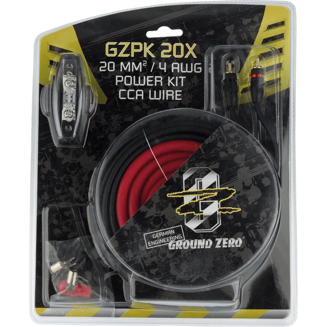 Laidų komplektas garso stiprintuvo pajungimui Ground Zero GZPK 20X