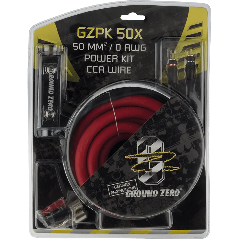 Laidų komplektas garso stiprintuvo pajungimui Ground Zero GZPK 50X