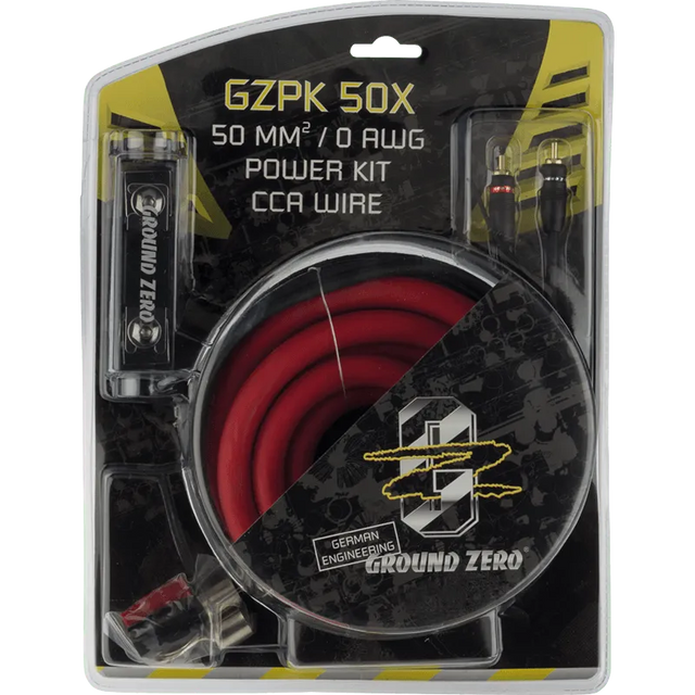 Laidų komplektas garso stiprintuvo pajungimui Ground Zero GZPK 50X