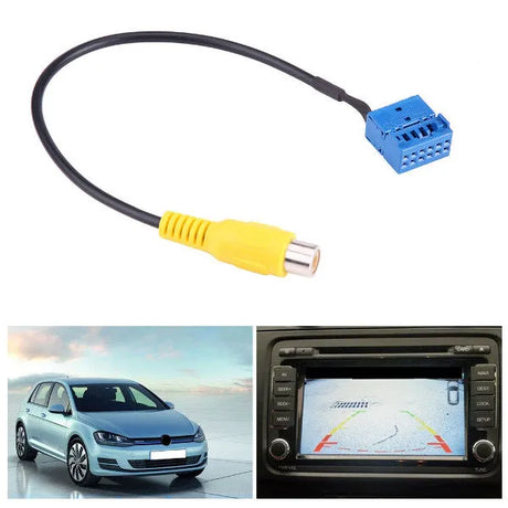 Laviline, LNOEMHU10 VW MIB Universalios kameros prie originalios multimedijos adapteris - Adapteris su RCA ir mėlynu jungtuku