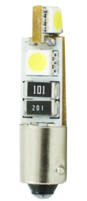 Lemputė BA9s CANBUS 4xSMD5050, - LED lusteliai su rezistoriais iš arti