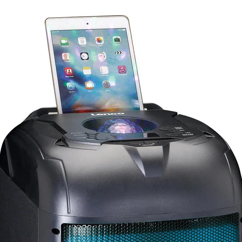 Lenco PA 260BK, nešiojama garso sistema su RGB apšvietimu
