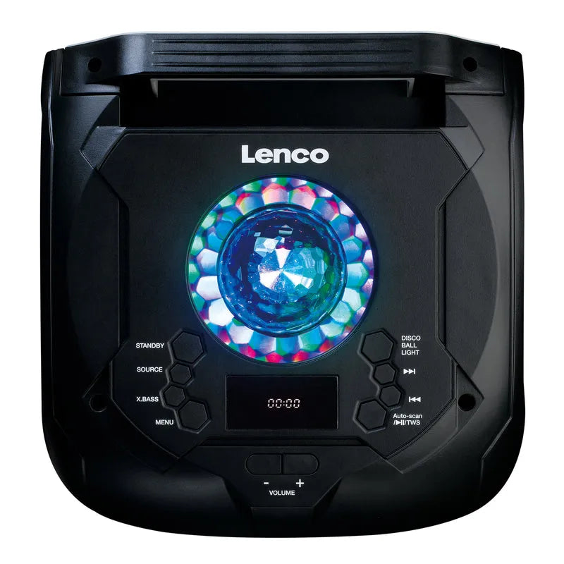 Lenco PA 260BK, nešiojama garso sistema su RGB apšvietimu