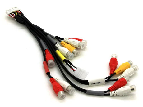 Linijinių jungtis Alpine INE-S900R 24pin AV - laidai su RCA jungtimis ir 24pin jungtimi