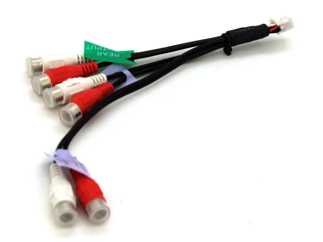 Linijinių jungtis Pioneer DEH-P80MP 12pin AUDIO - RCA jungtys su žymėm ir laidų jungtis