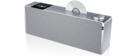 Loewe Klang S3, internetinis radijas su CD, Bluetooth, DAB+, 120W - CD diskas ir valdymo ratukas viršuje