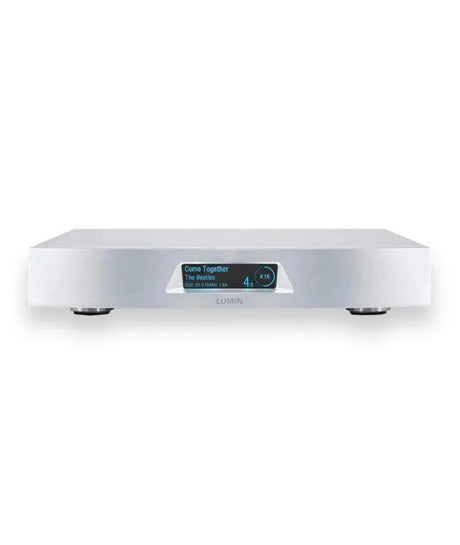 Lumin T3, tinklo grotuvas - priekinis ekranas su dainos informacija