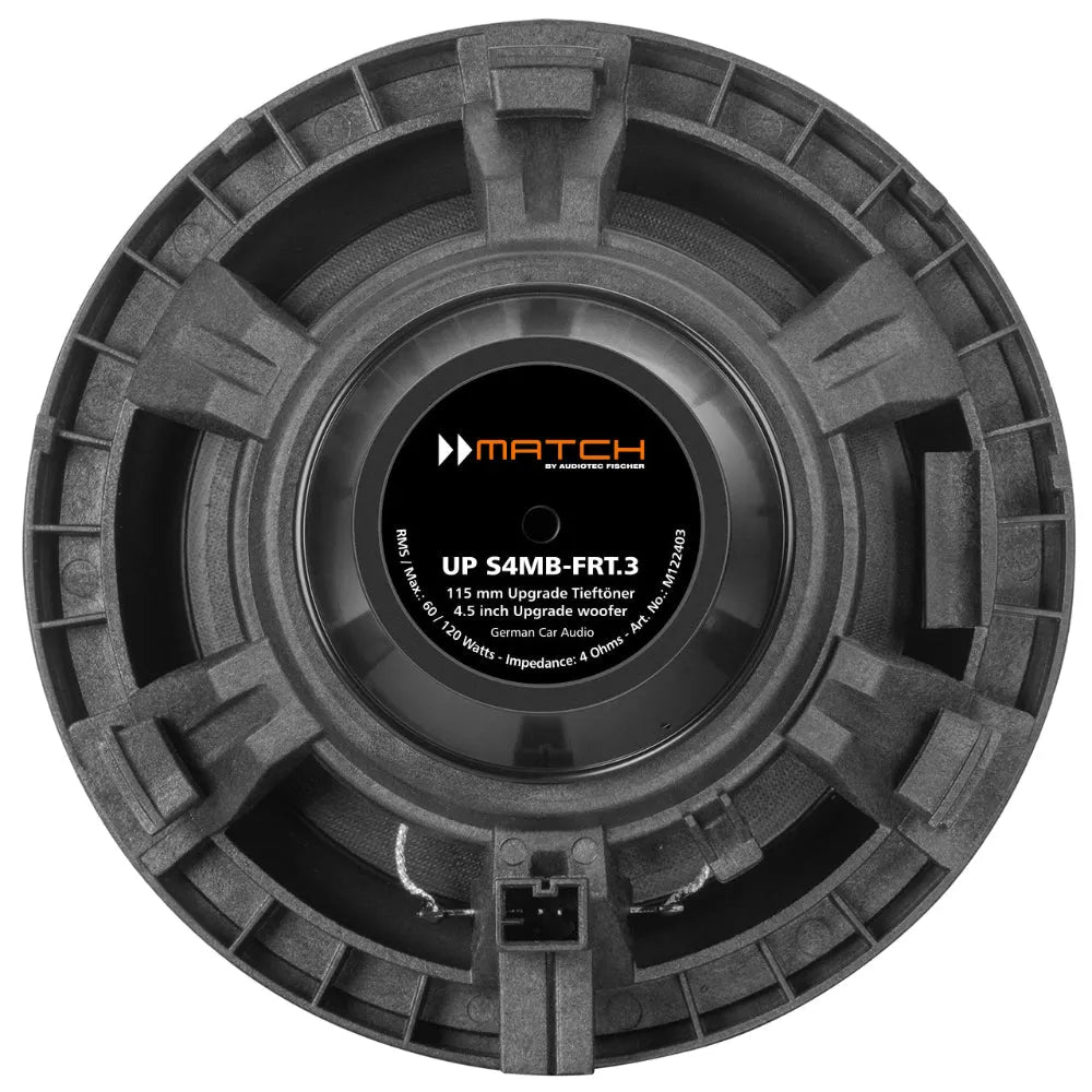 MATCH UP C42MB-FRT.3, 12 cm, komponentiniai garsiakalbiai Mercedes-Benz C klasei - Garsiakalbio jungtis ir tvirtinimo detalės