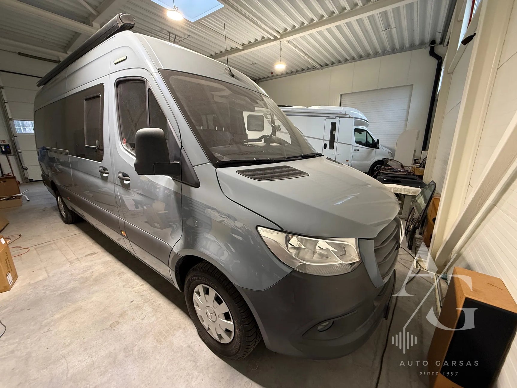 MB Sprinter Kemperis, garso aparatūra, RGB apšvietimas 2025m