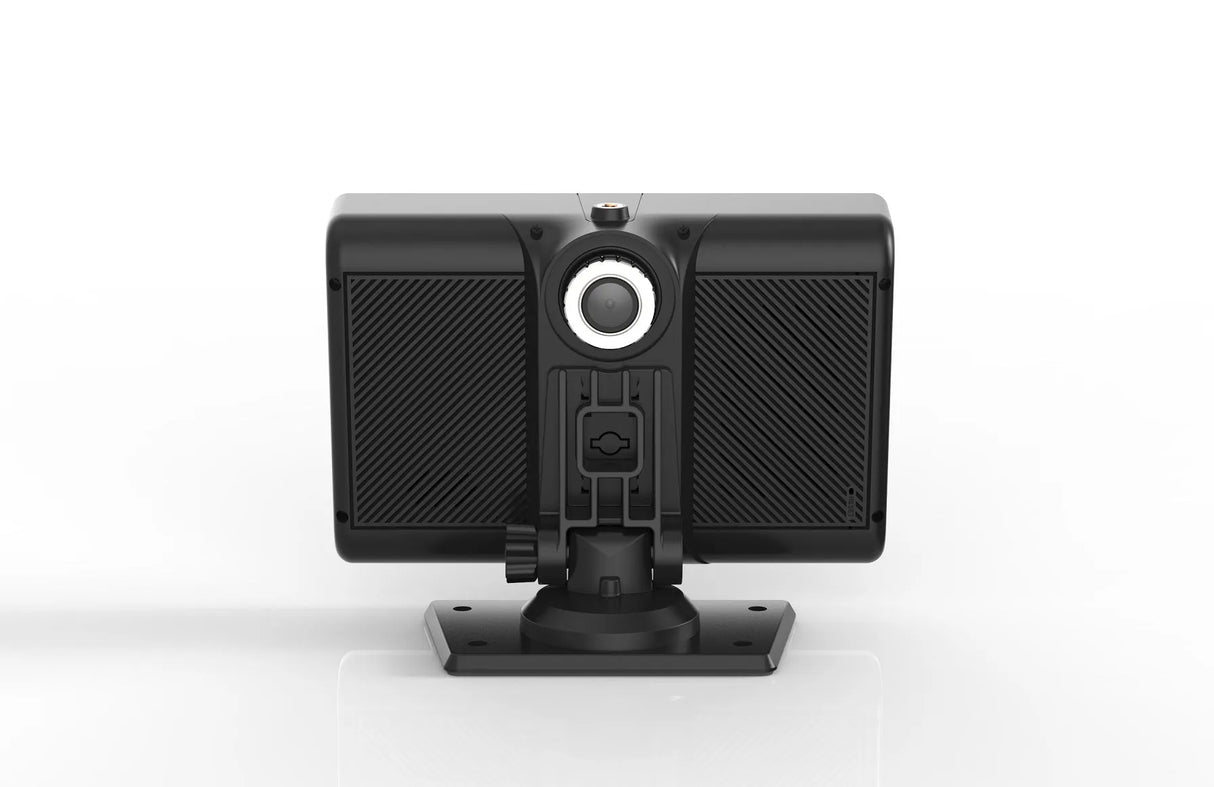 MSA701BK Android monitorius 7", juodas - galinė panelė su jungtimis ir stoveliu