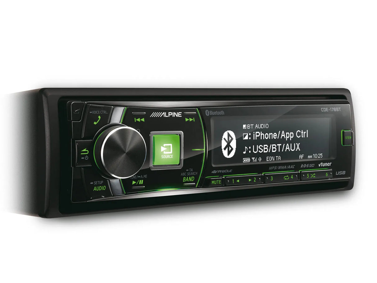 Magnetola automobiliui Alpine CDE-178BT, USB, AUX, BLUETOOTH, vTuner