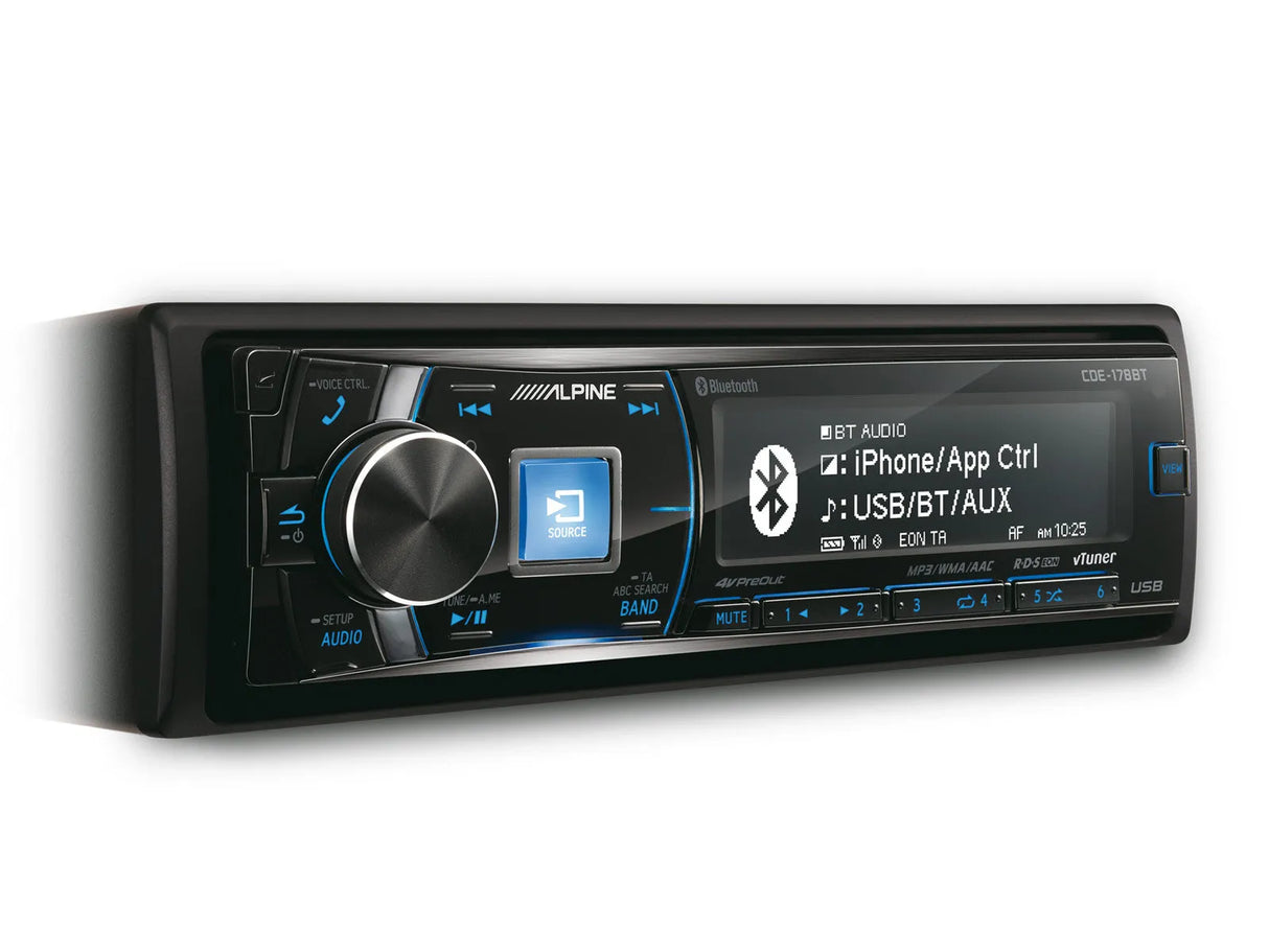 Magnetola automobiliui Alpine CDE-178BT, USB, AUX, BLUETOOTH, vTuner