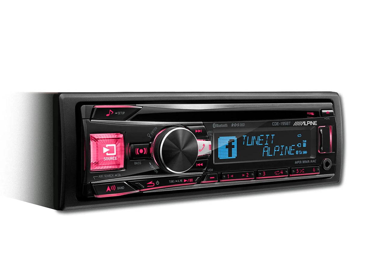 Magnetola automobiliui Alpine CDE-195BT, USB, AUX, BLUETOOTH, TuneIt App
