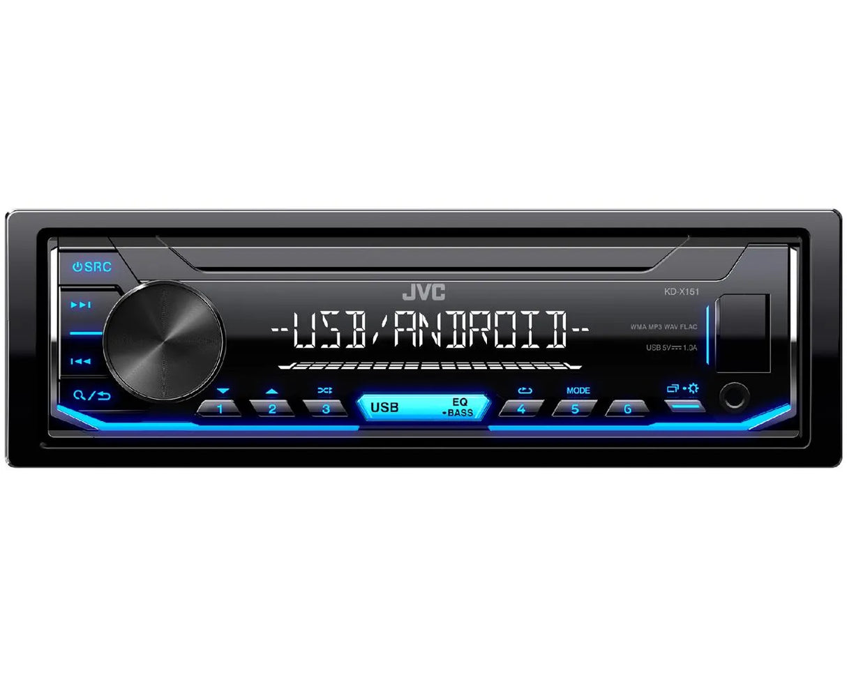 Magnetola automobiliui JVC KD-X151, MP3, USB, AUX