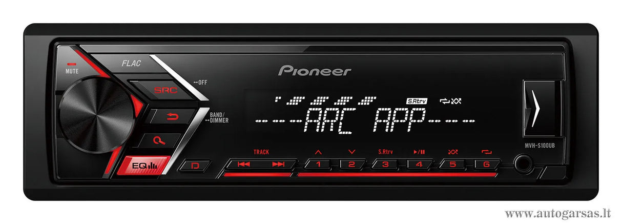 Magnetola automobiliui Pioneer MVH-S100UB 4 x 50W, AUX, USB, RDS, Android