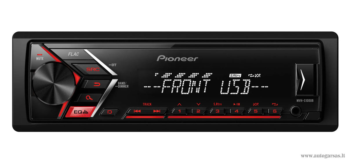 Magnetola automobiliui Pioneer MVH-S100UB 4 x 50W, AUX, USB, RDS, Android