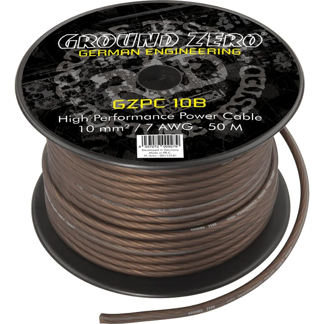 Maitinimo laidas 10 mm² Ground Zero GZPC 10B