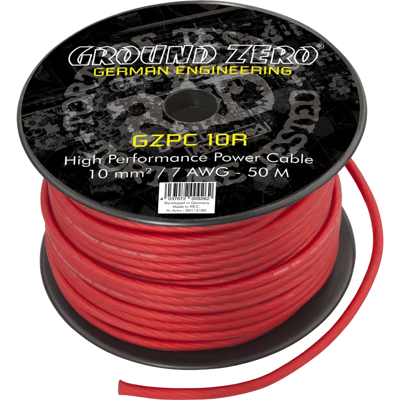Maitinimo laidas 10 mm² Ground Zero GZPC 10R