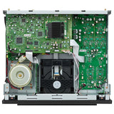Marantz CD 50n, Hi-Res CD ir tinklo grotuvas HEOS, HDMI ARC - vidinis įrenginio vaizdas su plokštėmis ir diskų mechanizmu