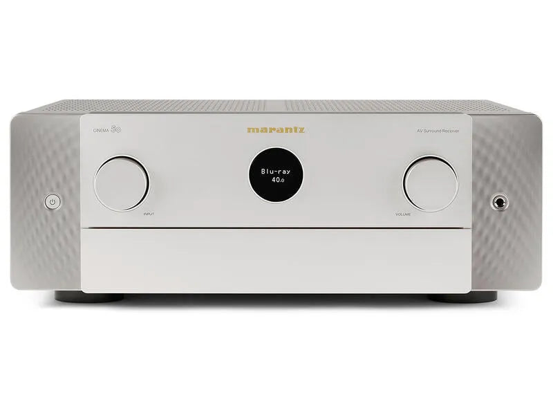 Marantz CINEMA 50, Premium 9.4 kanalų 8K AV Resyveris-Stiprintuvas su Dolby Atmos - Priekinė panelė su apvaliais mygtukais ir ekranėliu