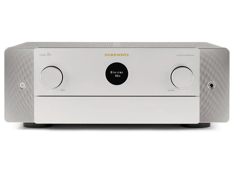 Marantz CINEMA 50, Premium 9.4 kanalų 8K AV Resyveris-Stiprintuvas su Dolby Atmos - Priekinė panelė su apvaliais mygtukais ir ekranėliu