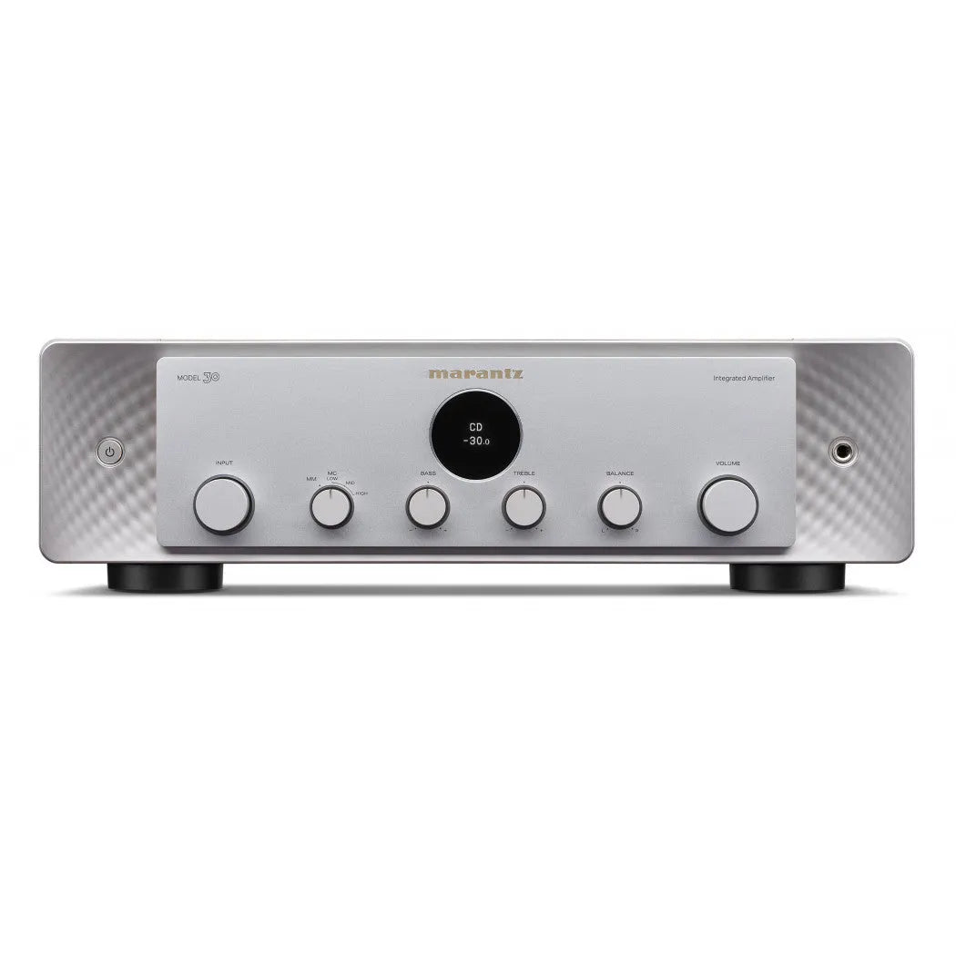 Marantz MODEL 30, integruotas stereo stiprintuvas 100W - priekinė panelė su mygtukais ir ekranu