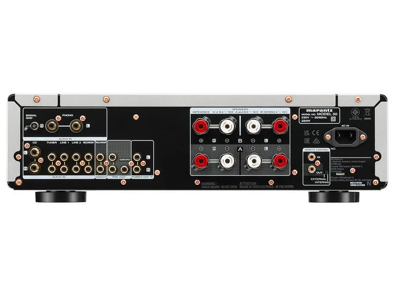 Marantz MODEL 50, Premium integruotas stereo stiprintuvas - Galinė panelė su daugybe jungčių