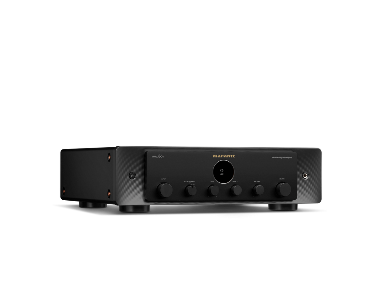Marantz MODEL 60n, integruotas stereo stiprintuvas su tinklo grotuvu - Priekinė panelė su mygtukais ir ekranu