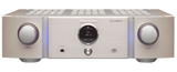 Marantz PM-12 Special Edition, integruotas stereo stiprintuvas 200W - priekinė panelė su apvaliais valdikliais ir ekranėliu
