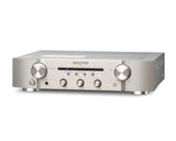 Marantz PM6007, integruotas stereo stiprintuvas - priekinė panelė su mygtukais ir jungtimis