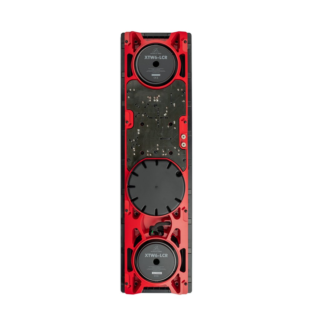 Martin Logan XTW6-LCR, į sieną montuojama garso kolonėlė - vidinė dalis su garsiakalbiais ir plokšte