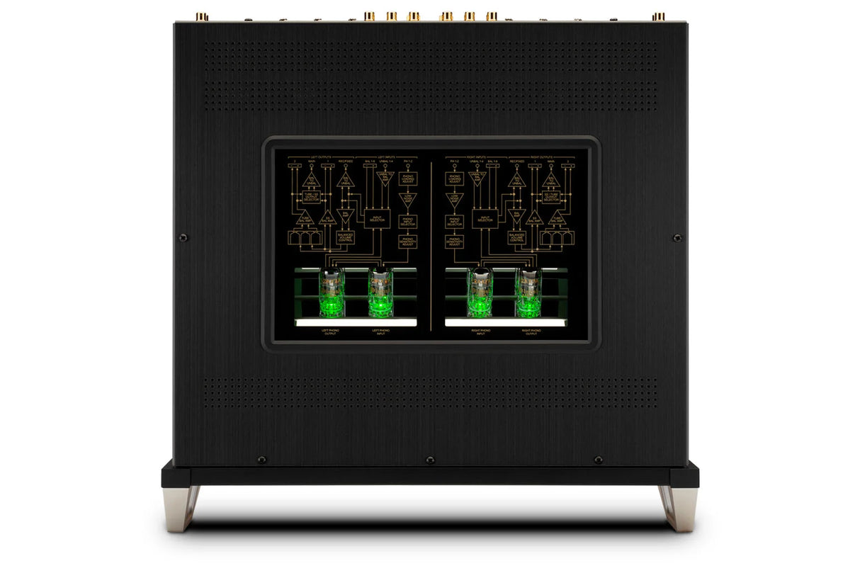 McIntosh C12000, 2-ių kanalų stereo lempinis pradinis stiprintuvas - lempos ir schemos vaizdas