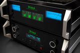McIntosh C12000, 2-ių kanalų stereo lempinis pradinis stiprintuvas - Žalios lempos ir mėlyni indikatoriai priekyje