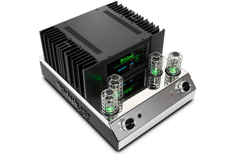 McIntosh MA252, 2-jų kanalų integruotas stereo stiprintuvas, 160W - Šoninis vaizdas su lemputėmis ir valdymo elementais