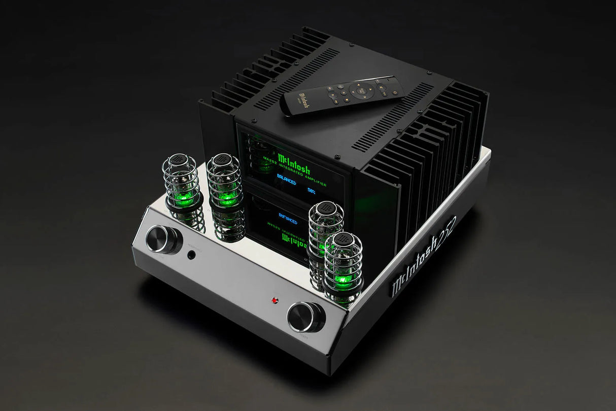 McIntosh MA252, 2-jų kanalų integruotas stereo stiprintuvas, 160W - Lempos su žaliais šviesos diodais ir pultelis